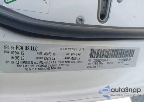 2015 Dodge Dart Sxt z USA, uszkodzony, nr VIN 1C3CDFBB5FD336574